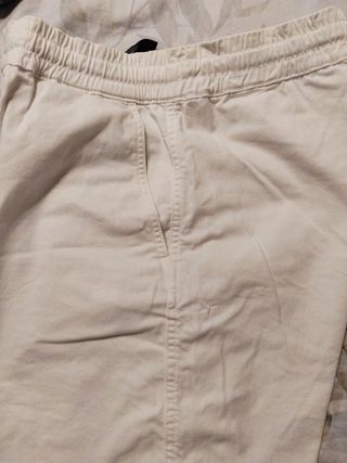 Pantalón corto hombre beige