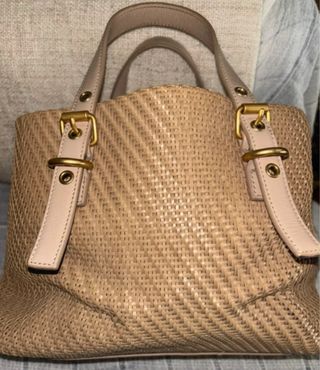 Bolso Bimba y Lola Piel Beige y Dorado