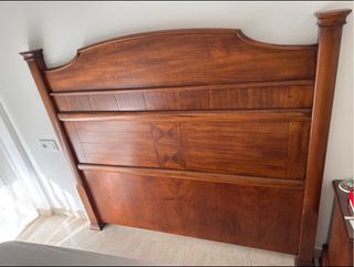 Cabecero Madera Maciza Nogal Cama 150cm