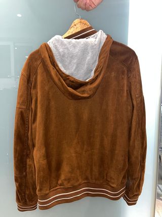 Chaqueta Zara Marrón Suede con Capucha