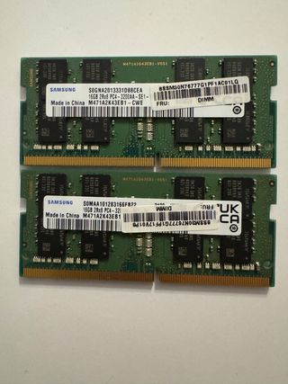 2 Memorias RAM Samsung DDR4 32GB 3200MHz