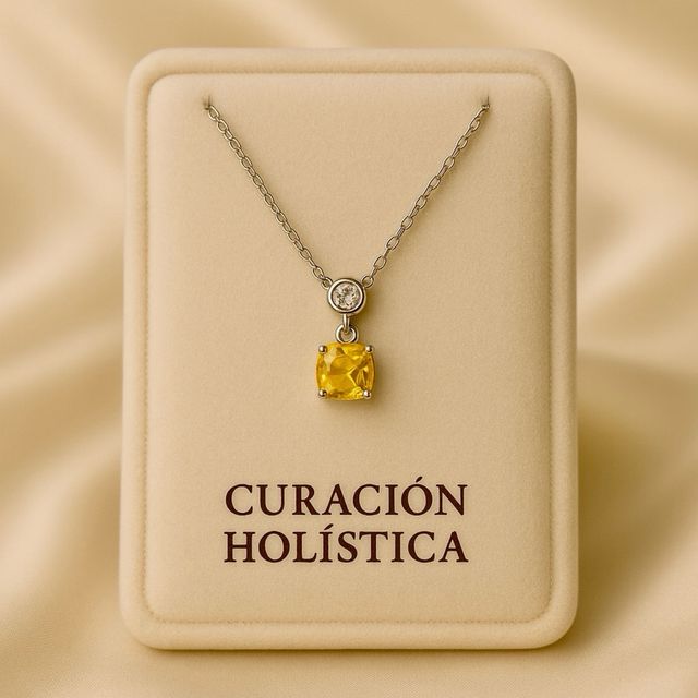 Collar de Citrino con Cuarzo Blanco