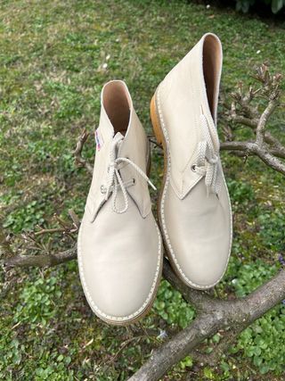 Scarpe uomo stringate beige
