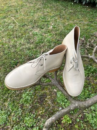 Scarpe uomo stringate beige
