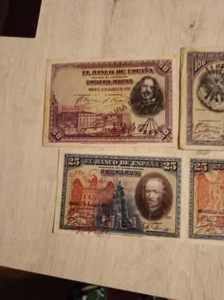 Lote 4 Billetes España 1928