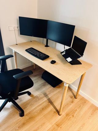 Mesa Escritorio Bambú IKEA ANFALLARE/HILVER