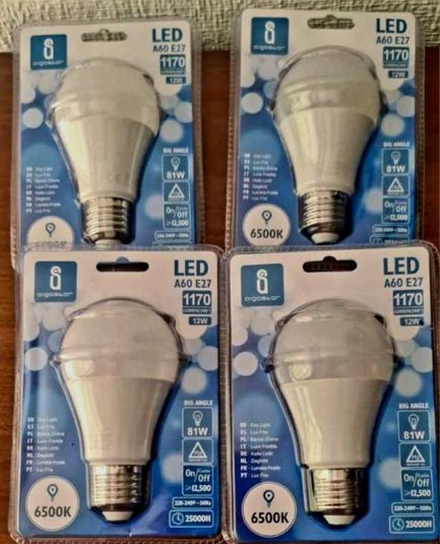 4 bombillas Led rosca gruesa