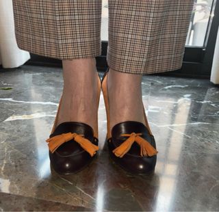 Tacones Brenda Zaro Marrón y Naranja