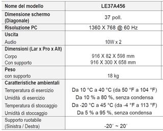 TV Samsung 37 pollici