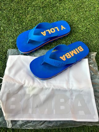 Chanclas Bimba y Lola Talla 39 Azul Naranja