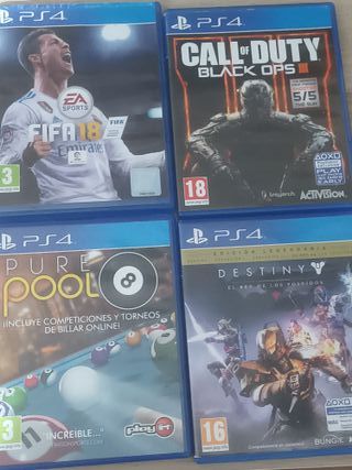 Lote 4 Juegos PS4: 

