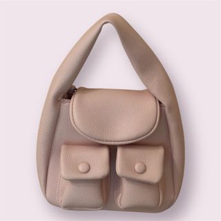 Borsa rosa con tasche