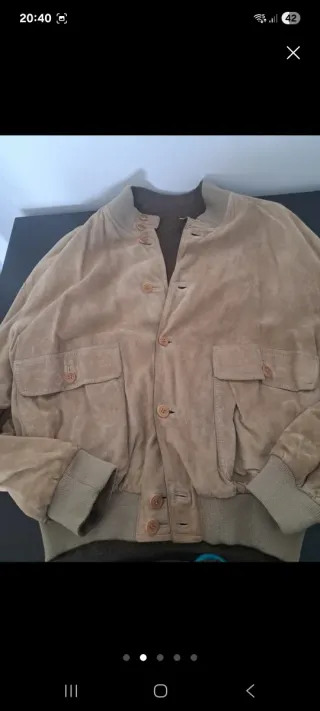 Cazadora Sport de Ante Beige