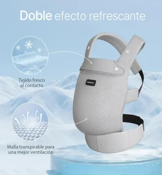 Portabebés ergonómico gris