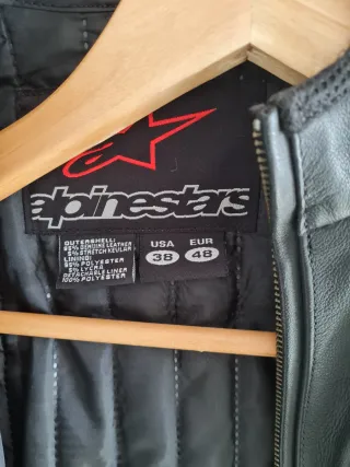 Chaqueta de piel Alpinestars para moto