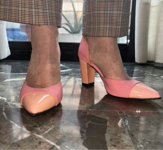 Tacones Pepe Navarro rosas y beige