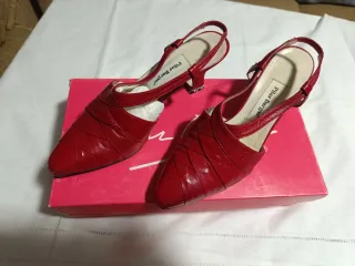 Zapatos Pilar Burgos Piel Rojo Talla 35