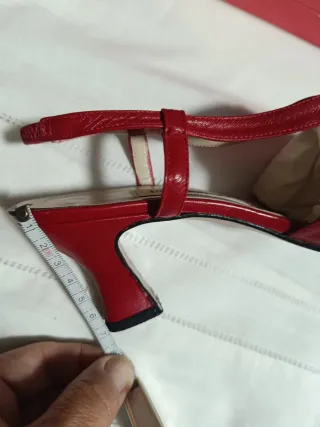 Zapatos Pilar Burgos Piel Rojo Talla 35
