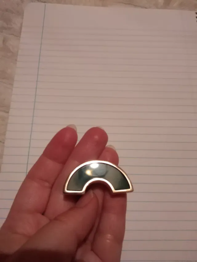 Colgante Plata y Aventurina Arco Dorado