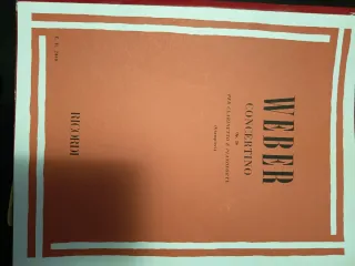Weber Concertino Op. 26 para Clarinete y Piano