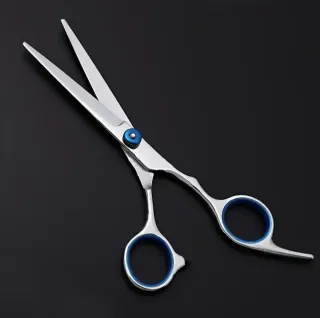 Tijeras de peluquería/barbería plateadas