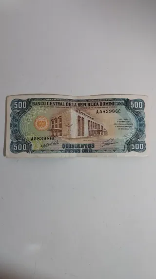 Billete 500 Pesos Oro República Dominicana