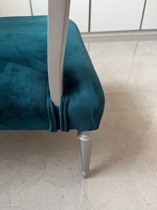 Descalzadoras restauradas terciopelo y madera