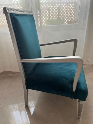 Descalzadoras restauradas terciopelo y madera