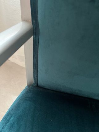 Descalzadoras restauradas terciopelo y madera