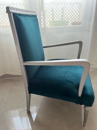 Descalzadoras restauradas terciopelo y madera