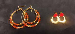 Lotto di 4 paia di orecchini