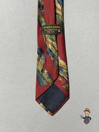 Corbata Atwardson Seda Vintage Multicolor