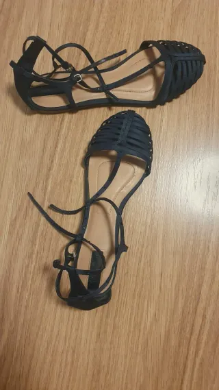 Sandalias planas azules