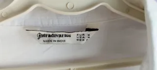 Camisa Stradivarius Blanca Talla M