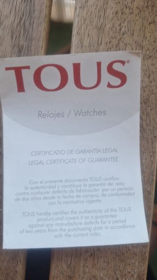Reloj Tous Plata y Diamantes precio en tienda 700