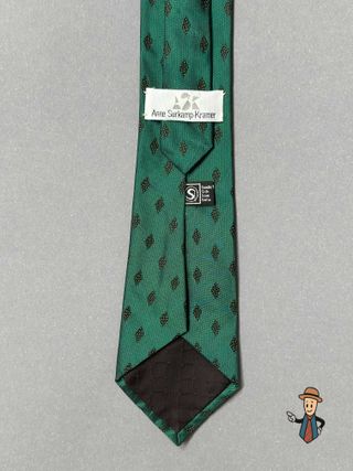 Corbata Paisley Verde y Dorada Poliéster