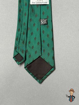 Corbata Paisley Verde y Dorada Poliéster
