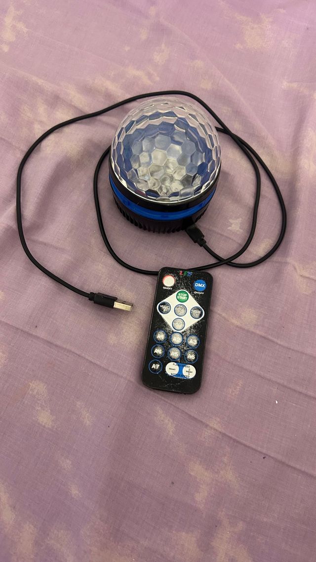 Bola de luces LED con mando y cargador