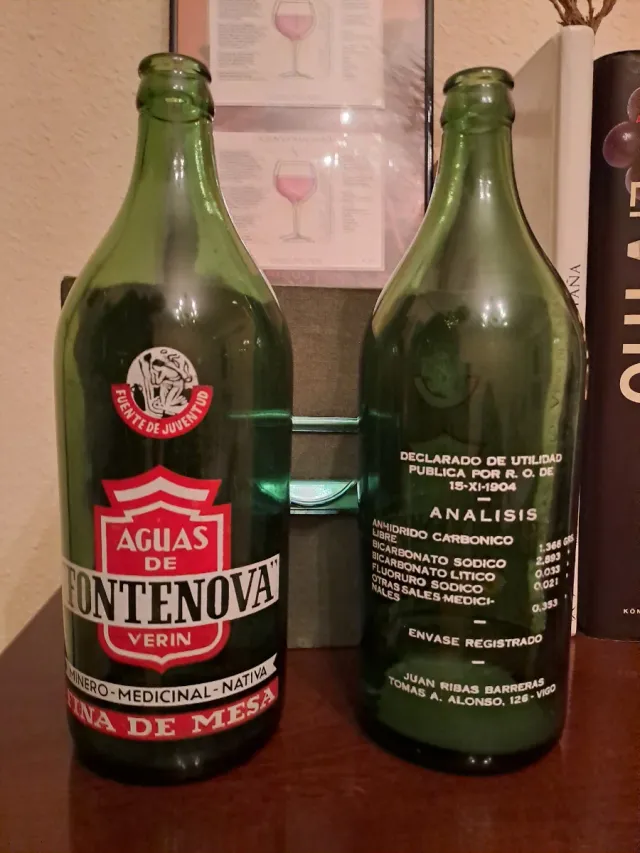 2 Botellas Aguas de Fontenova, Verín