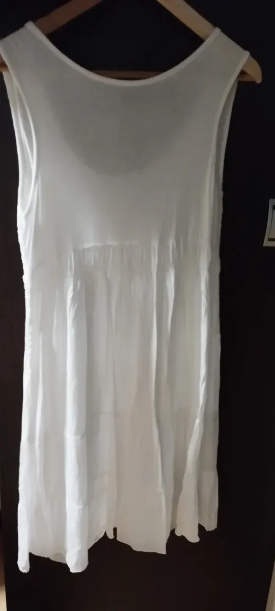 Vestido playero blanco encaje talla única