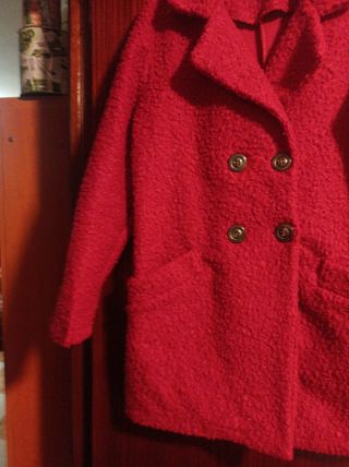 Abrigo de invierno rojo mujer
