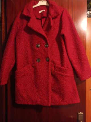 Abrigo de invierno rojo mujer