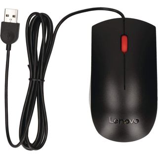 Ratón Lenovo USB Negro y Rojo
