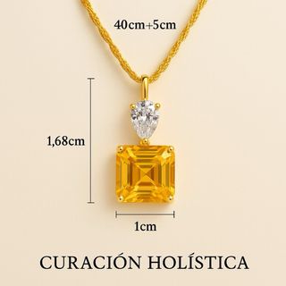 Conjunto de Citrino y Cuarzo en plata