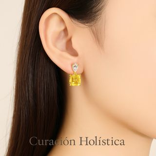 Conjunto de Citrino y Cuarzo en plata
