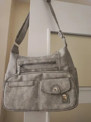 Bolso gris de hombro