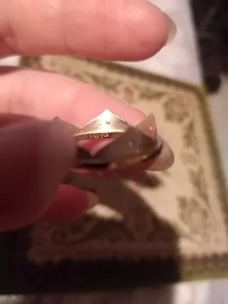 Anillo corona plata y plata dorada