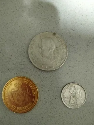 Lote 3 monedas antiguas España