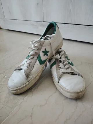 Converse Scarpe Bianche e Verdi Numero 42