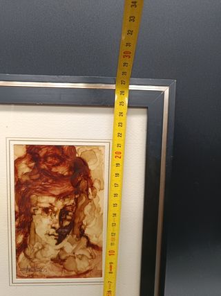 Quadro dipinto con cornice